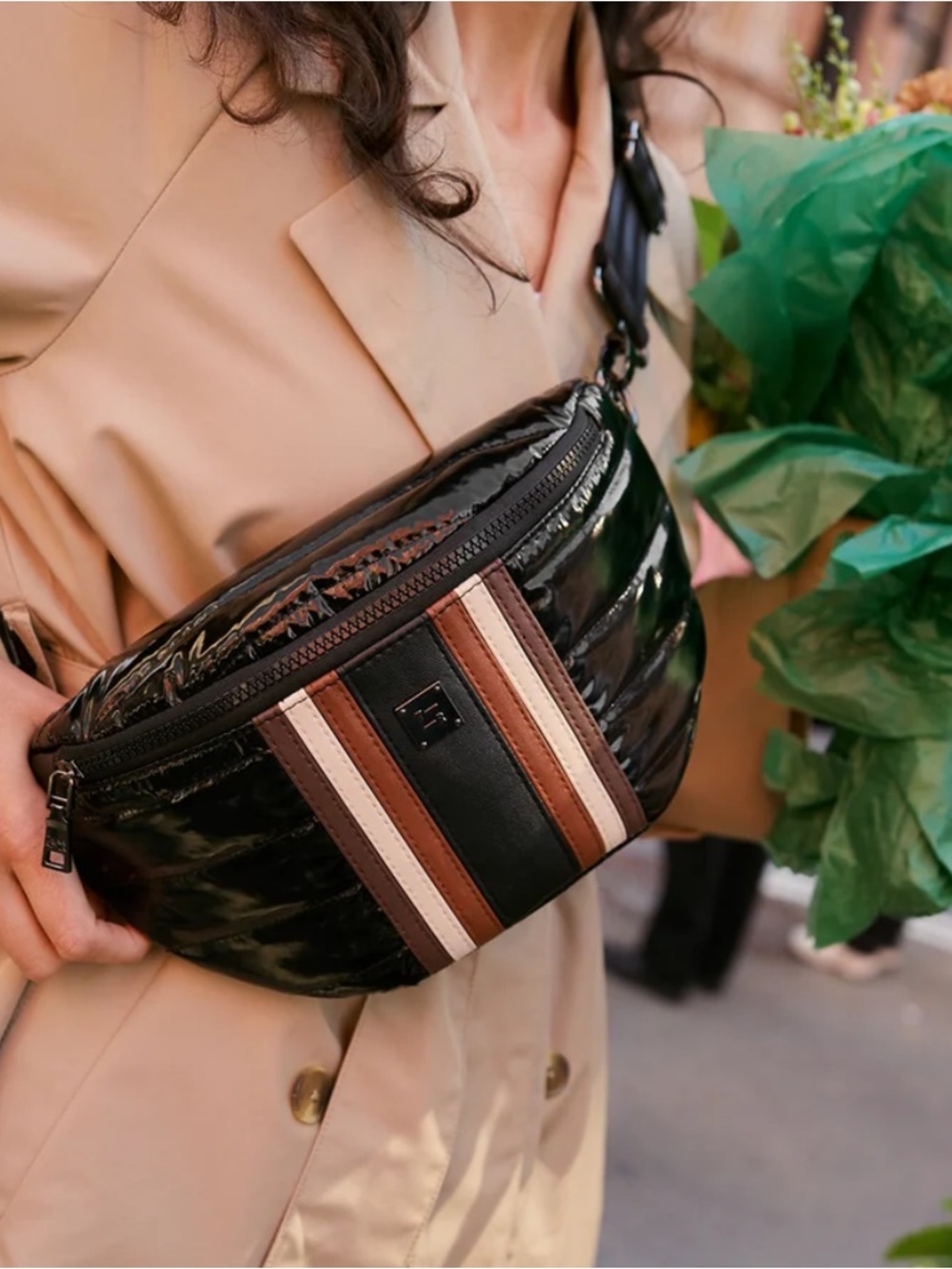 Think Royln Little Runway Handbag Luxe Stripe